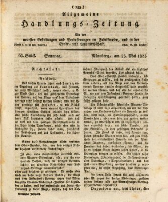 Allgemeine Handlungs-Zeitung Sonntag 25. Mai 1823