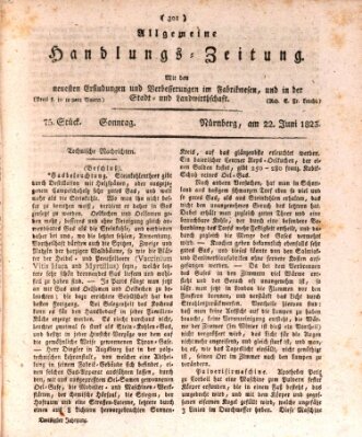 Allgemeine Handlungs-Zeitung Sonntag 22. Juni 1823