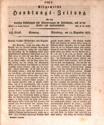 Allgemeine Handlungs-Zeitung Sonntag 21. Dezember 1823