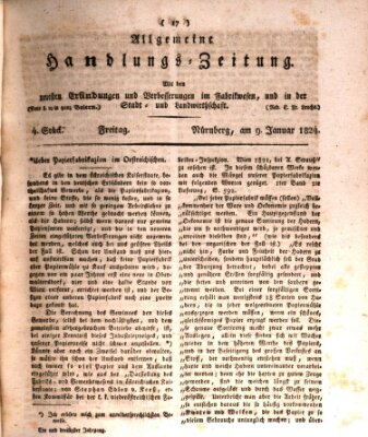 Allgemeine Handlungs-Zeitung Freitag 9. Januar 1824