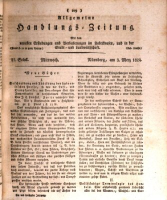 Allgemeine Handlungs-Zeitung Mittwoch 3. März 1824