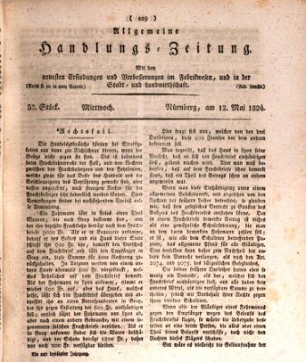 Allgemeine Handlungs-Zeitung Mittwoch 12. Mai 1824