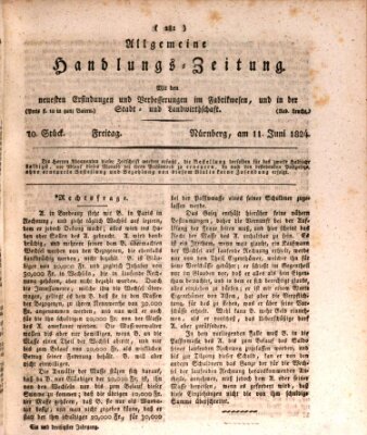 Allgemeine Handlungs-Zeitung Freitag 11. Juni 1824