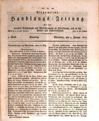 Allgemeine Handlungs-Zeitung Sonntag 9. Januar 1825