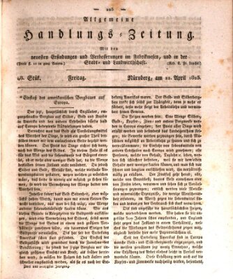 Allgemeine Handlungs-Zeitung Freitag 22. April 1825