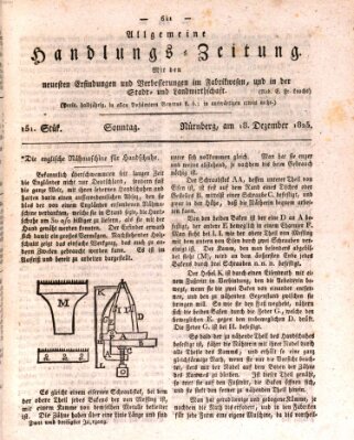 Allgemeine Handlungs-Zeitung Sonntag 18. Dezember 1825