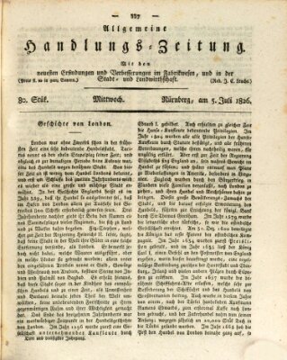 Allgemeine Handlungs-Zeitung Mittwoch 5. Juli 1826