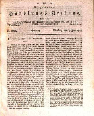 Allgemeine Handlungs-Zeitung Sonntag 3. Juni 1827