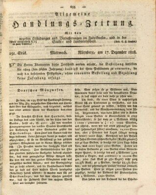 Allgemeine Handlungs-Zeitung Mittwoch 17. Dezember 1828