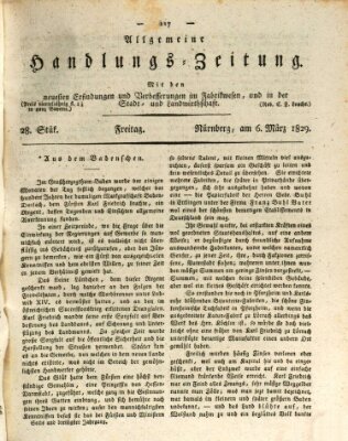 Allgemeine Handlungs-Zeitung Freitag 6. März 1829