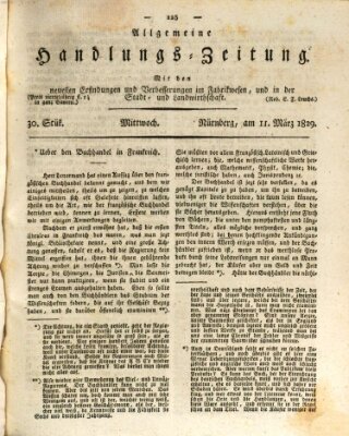 Allgemeine Handlungs-Zeitung Mittwoch 11. März 1829