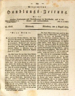 Allgemeine Handlungs-Zeitung Mittwoch 5. August 1829