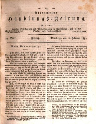 Allgemeine Handlungs-Zeitung Freitag 12. Februar 1830