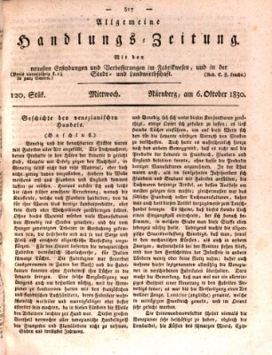 Allgemeine Handlungs-Zeitung Mittwoch 6. Oktober 1830