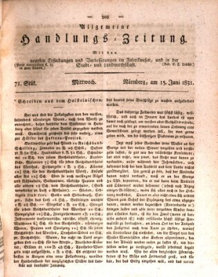 Allgemeine Handlungs-Zeitung Mittwoch 15. Juni 1831