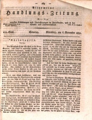 Allgemeine Handlungs-Zeitung Sonntag 6. November 1831