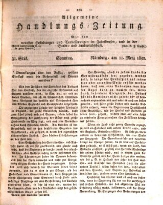 Allgemeine Handlungs-Zeitung Sonntag 11. März 1832