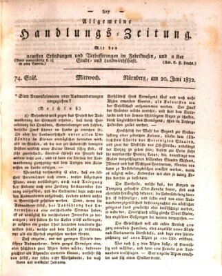 Allgemeine Handlungs-Zeitung Mittwoch 20. Juni 1832
