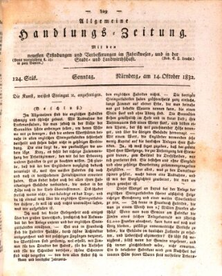 Allgemeine Handlungs-Zeitung Sonntag 14. Oktober 1832