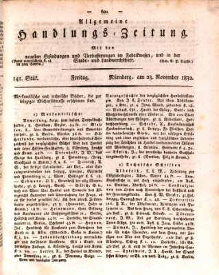 Allgemeine Handlungs-Zeitung Freitag 23. November 1832
