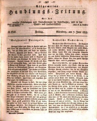 Allgemeine Handlungs-Zeitung Freitag 7. Juni 1833