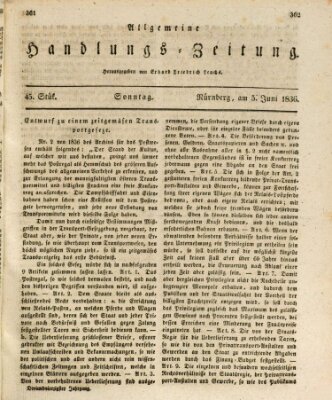 Allgemeine Handlungs-Zeitung Sonntag 5. Juni 1836