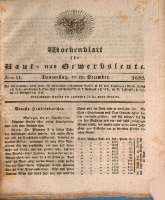 Wochenblatt für Kauf- und Gewerbsleute Donnerstag 13. Dezember 1832
