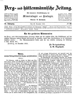 Berg- und hüttenmännische Zeitung Mittwoch 26. Dezember 1855