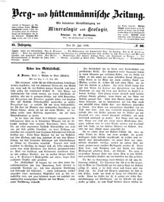 Berg- und hüttenmännische Zeitung Mittwoch 23. Juli 1856