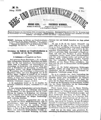 Berg- und hüttenmännische Zeitung Freitag 6. Mai 1864