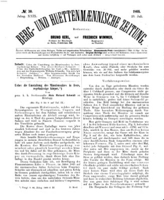 Berg- und hüttenmännische Zeitung Freitag 23. Juli 1869