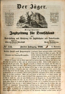 Der Jäger Donnerstag 5. November 1840