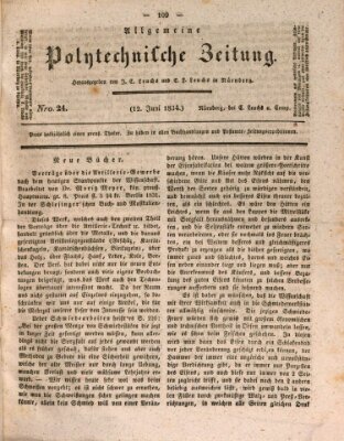 Allgemeine polytechnische Zeitung (Allgemeine Handlungs-Zeitung) Donnerstag 12. Juni 1834