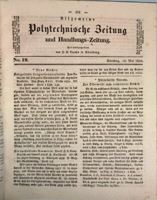 Allgemeine polytechnische Zeitung und Handlungs-Zeitung (Allgemeine Handlungs-Zeitung) Donnerstag 10. Mai 1838