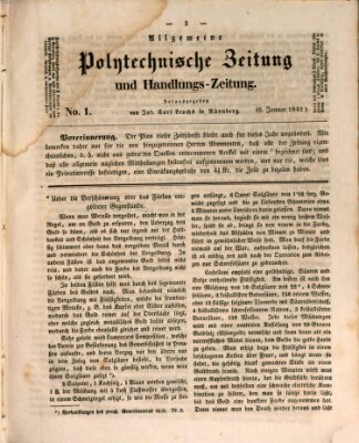 Allgemeine polytechnische Zeitung und Handlungs-Zeitung (Allgemeine Handlungs-Zeitung) Donnerstag 6. Januar 1842