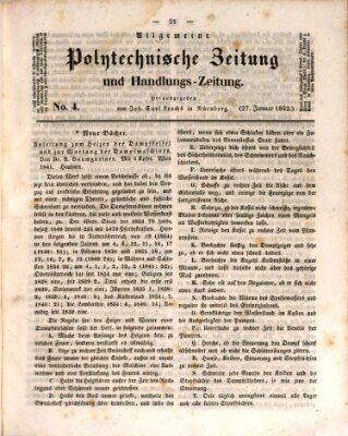 Allgemeine polytechnische Zeitung und Handlungs-Zeitung (Allgemeine Handlungs-Zeitung) Donnerstag 27. Januar 1842