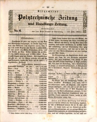 Allgemeine polytechnische Zeitung und Handlungs-Zeitung (Allgemeine Handlungs-Zeitung) Donnerstag 10. Februar 1842