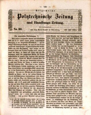 Allgemeine polytechnische Zeitung und Handlungs-Zeitung (Allgemeine Handlungs-Zeitung) Donnerstag 28. Juli 1842