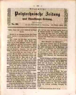 Allgemeine polytechnische Zeitung und Handlungs-Zeitung (Allgemeine Handlungs-Zeitung) Donnerstag 22. September 1842