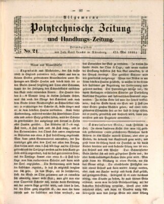Allgemeine polytechnische Zeitung und Handlungs-Zeitung (Allgemeine Handlungs-Zeitung) Donnerstag 23. Mai 1844