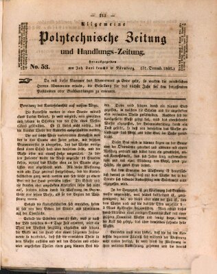 Allgemeine polytechnische Zeitung und Handlungs-Zeitung (Allgemeine Handlungs-Zeitung) Donnerstag 31. Dezember 1846