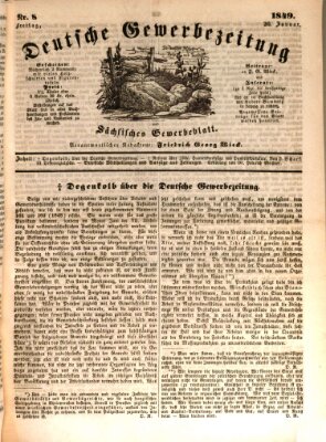 Deutsche Gewerbezeitung und Sächsisches Gewerbe-Blatt Freitag 26. Januar 1849
