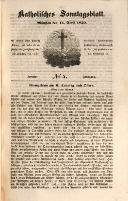Katholisches Sonntagsblatt Sonntag 14. April 1850