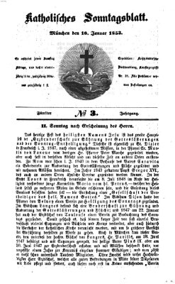 Katholisches Sonntagsblatt Sonntag 16. Januar 1853