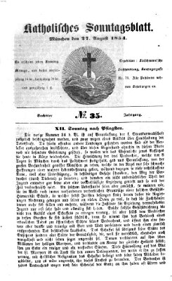 Katholisches Sonntagsblatt Sonntag 27. August 1854