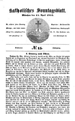 Katholisches Sonntagsblatt Sonntag 15. April 1855