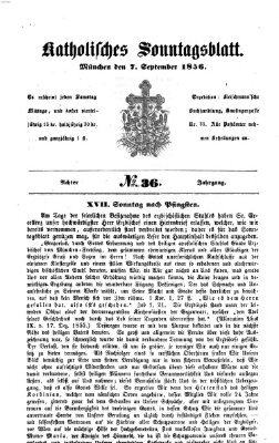 Katholisches Sonntagsblatt Sonntag 7. September 1856