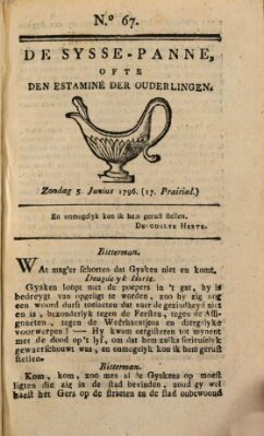 De sysse-panne ofte den estaminé der ouderlingen Sonntag 5. Juni 1796