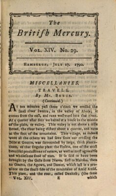 The British mercury or annals of history, politics, manners, literature, arts etc. of the British Empire Samstag 17. Juli 1790