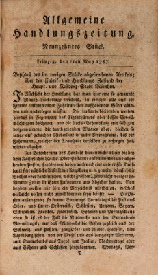 Allgemeine Handlungszeitung Montag 7. Mai 1787